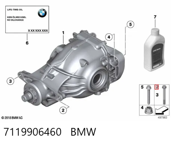 Болт переднього важеля, нижнього 7119906460 BMW