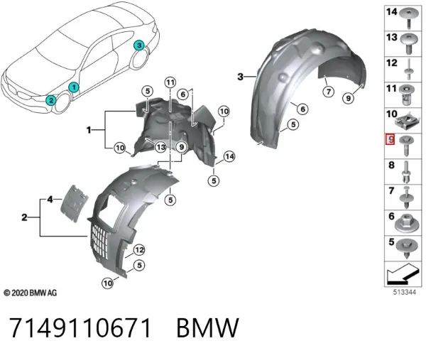 Болт ГБЦ 7149110671 BMW