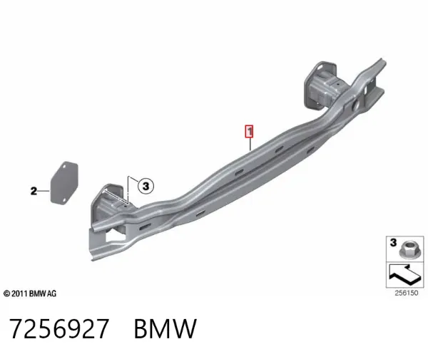 Підсилювач заднього бампера 7256927 BMW