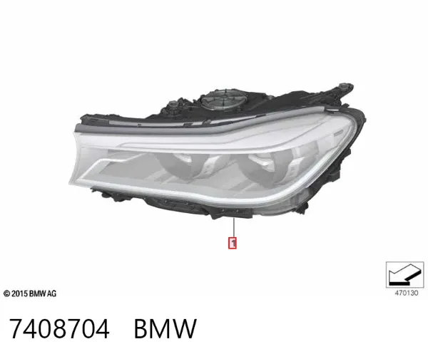 Фара права 7408704 BMW