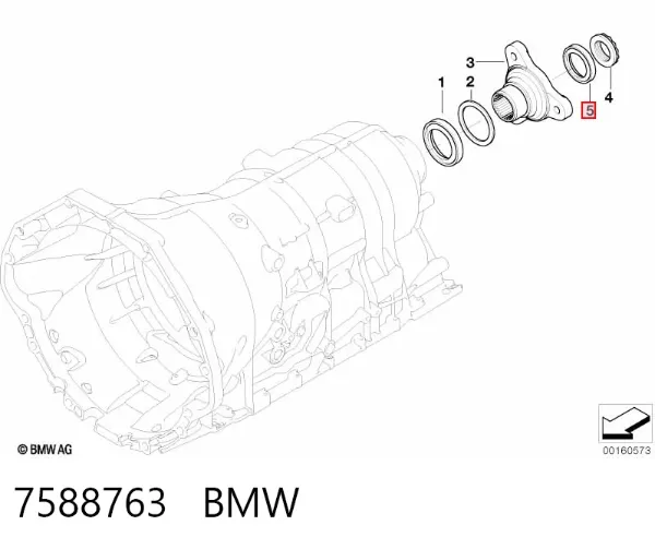 Сальник АКПП/КПП, вихідного/вторинного валу 7588763 BMW