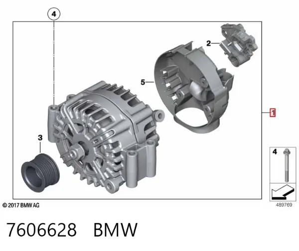 Генератор 7606628 BMW