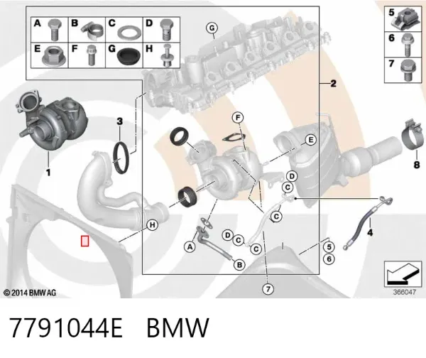 Турбіна 7791044E BMW