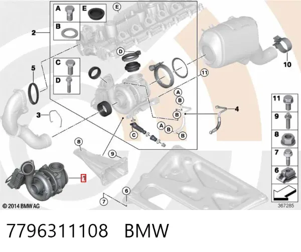 Турбіна 7796311108 BMW