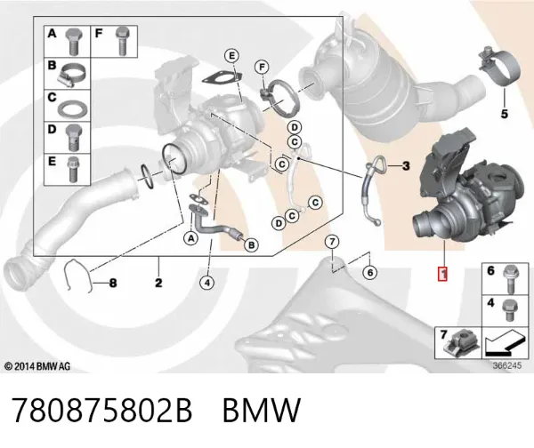 Турбіна 780875802B BMW