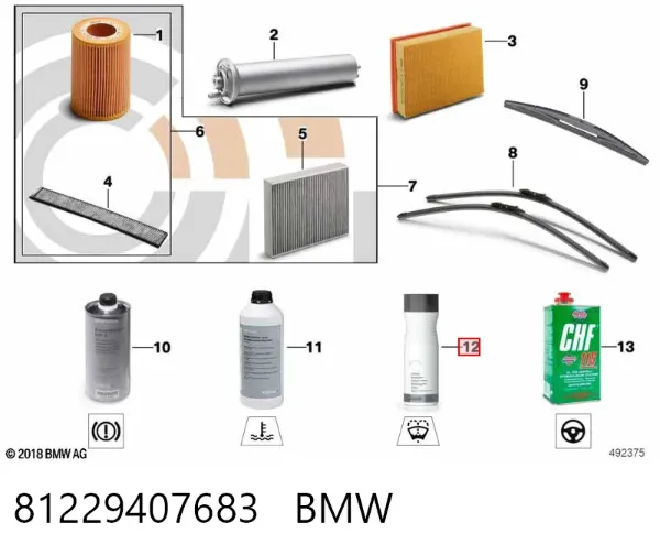 Рідина омивача морозостійка 81229407683 BMW