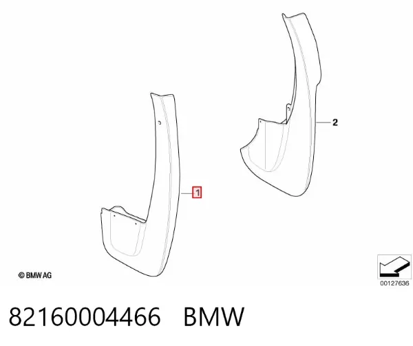 Бризговики передні 82160004466 BMW