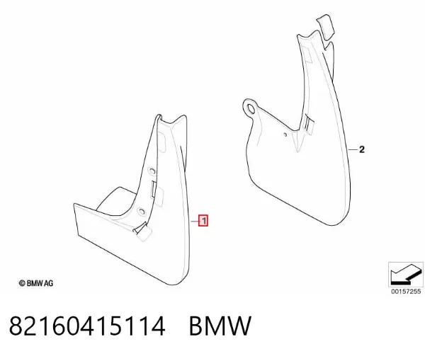 Бризговики передні 82160415114 BMW