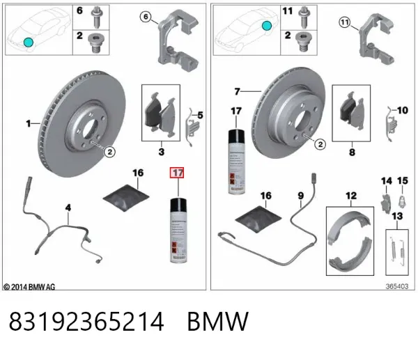 Очищувач гальмівних систем 83192365214 BMW
