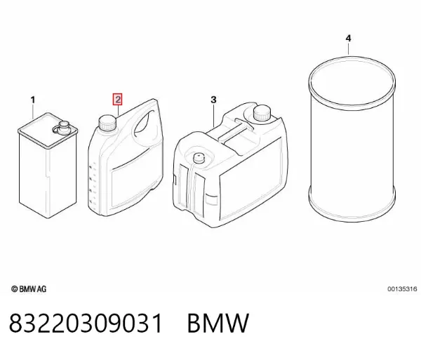 Масло трансмісії 83220309031 BMW