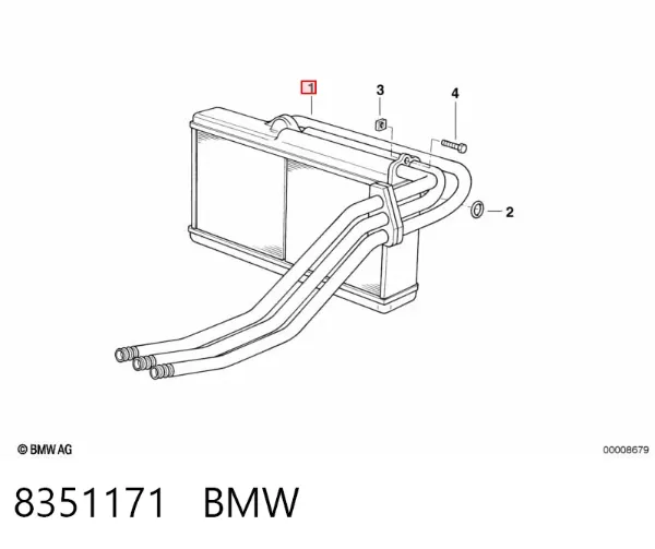 Радіатор пічки 8351171 BMW