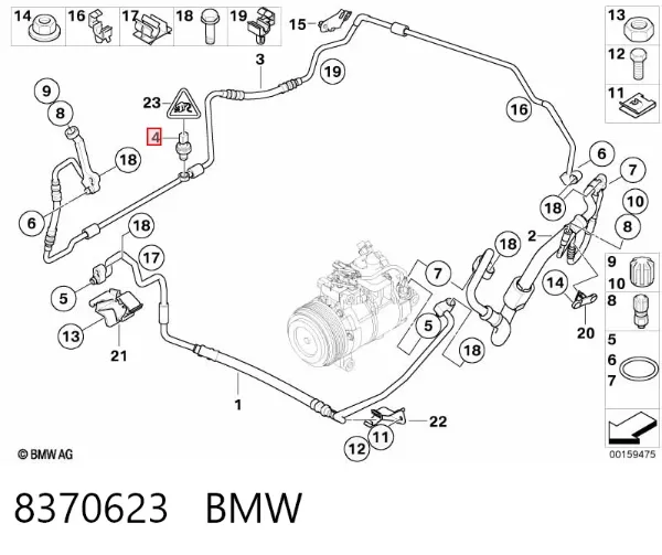 Датчик тиску кондиціонера 8370623 BMW