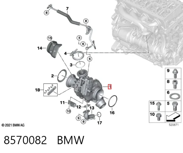 Турбіна 8570082 BMW