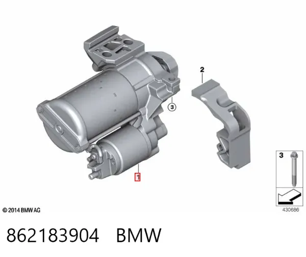 Стартер 862183904 BMW