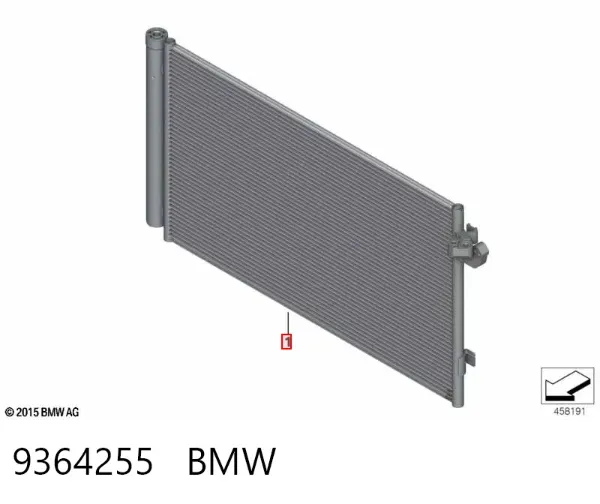 Радіатор кондиціонера 9364255 BMW