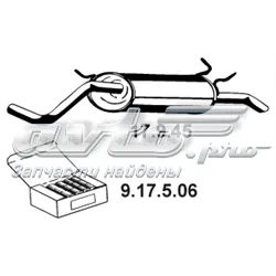 Глушник, задня частина 7700435861 Renault (RVI)