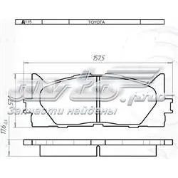 Передні тормозні колодки D115E Dafmi