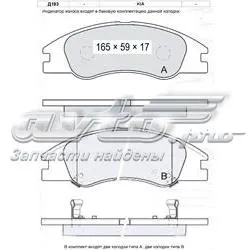 Передні тормозні колодки D193E Dafmi