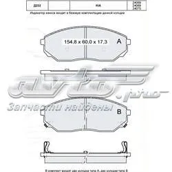 Передні тормозні колодки D232E Dafmi