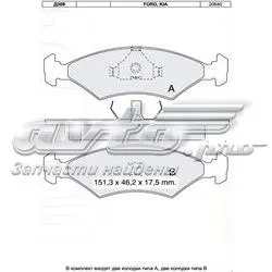 Передні тормозні колодки D309E Dafmi
