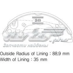 Колодки гальмові задні, барабанні SA046 Sangsin