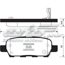 Задні гальмівні колодки SP1184 Sangsin