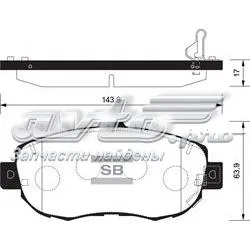Передні тормозні колодки SP1386 Sangsin