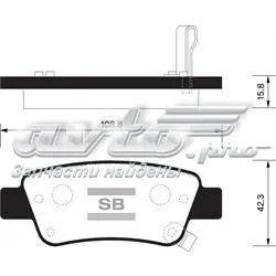 Задні гальмівні колодки SP1568 Sangsin