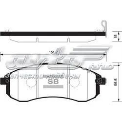 Передні тормозні колодки SP1602 Sangsin