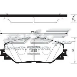Передні тормозні колодки SP2138 Sangsin