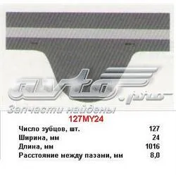 Ремінь ГРМ 127MY24 Mitsuboshi
