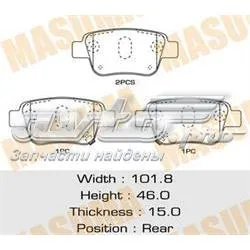 Задні гальмівні колодки MS1528 Masuma