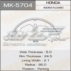 Колодки ручника MK5704 Masuma