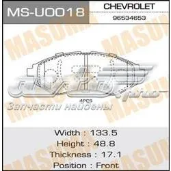 Передні тормозні колодки MSU0018 Masuma