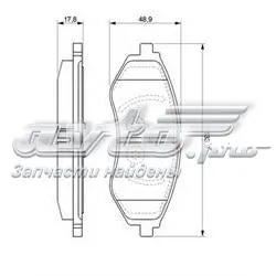 Передні тормозні колодки HP5286 HSB