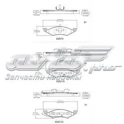 Передні тормозні колодки MX257 Friction Master