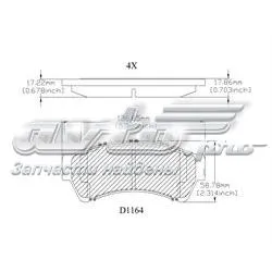 Передні тормозні колодки MKD1164 Friction Master