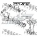 Направляюча супорту переднього FEBEST 0274N16F