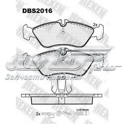 Задні гальмівні колодки DBS2016 Hexen