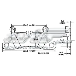 Задні гальмівні колодки 161453 Power Stop