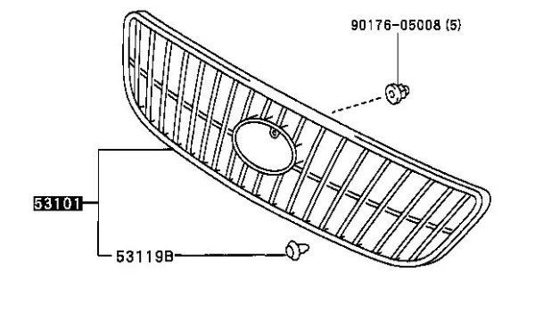 Решітка радіатора 5310130150 Toyota