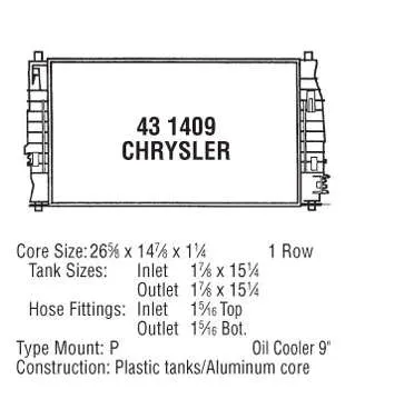 Радіатор 05010359AB Chrysler