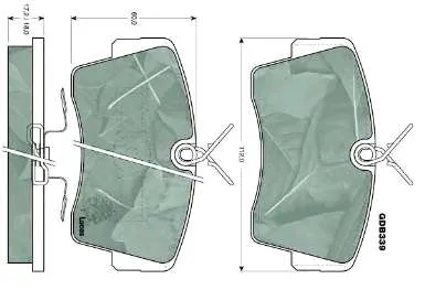 Передні тормозні колодки 571392B Jurid/Bendix