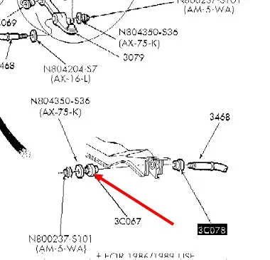 Сайлентблок розтяжки переднього нижнього важеля E6DZ3C067A Ford