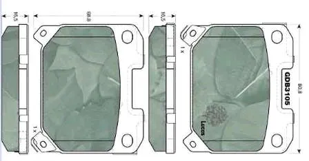 Задні гальмівні колодки 0446620050 Toyota