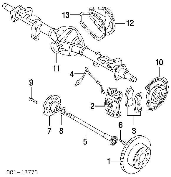 Задні гальмівні колодки 88983902 General Motors