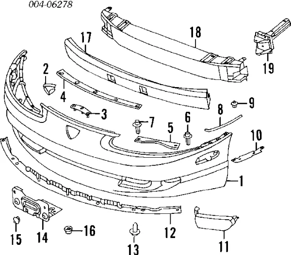Пістон (кліп) кріплення підкрилки переднього крила MB888869 Chrysler