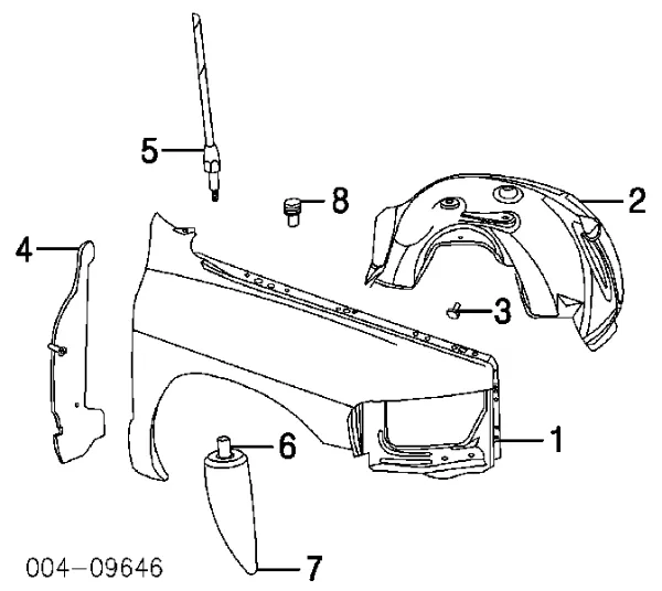 Крила 55276208AD Chrysler