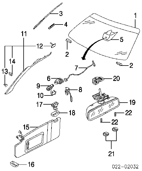 Дзеркало салону Audi A8 D3