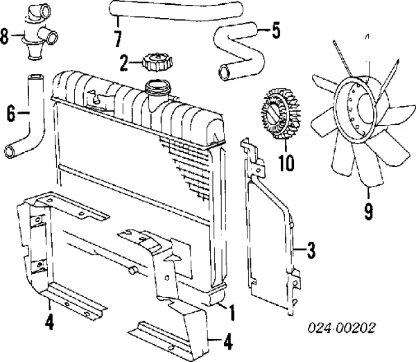 Вентилятор/крильчатка радіатора охолодження 11521719267 BMW